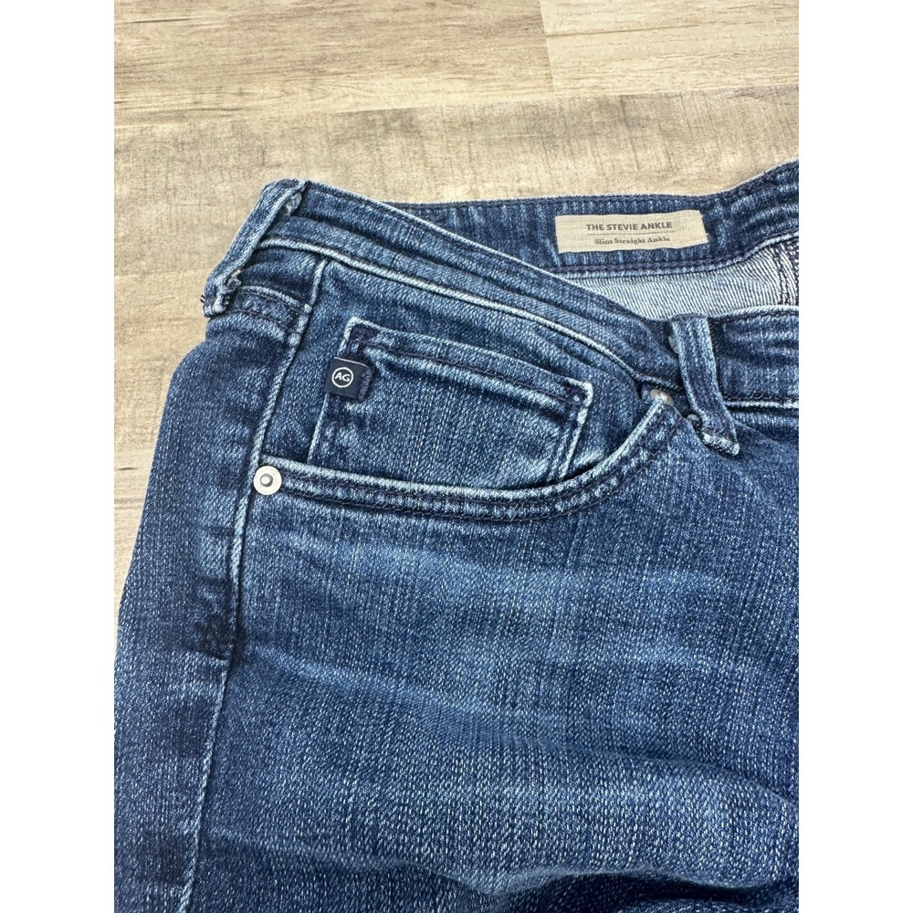 AG‎ Adriano Goldschmied The Stevie Ankle Slim Straight Dark Wash Jeans Women 29R - Picture 6 of 10